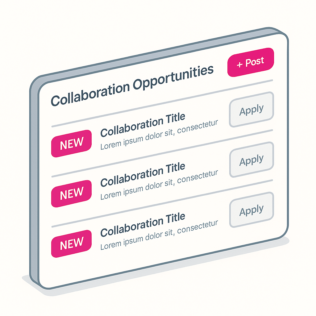 Collaboration opportunity feed